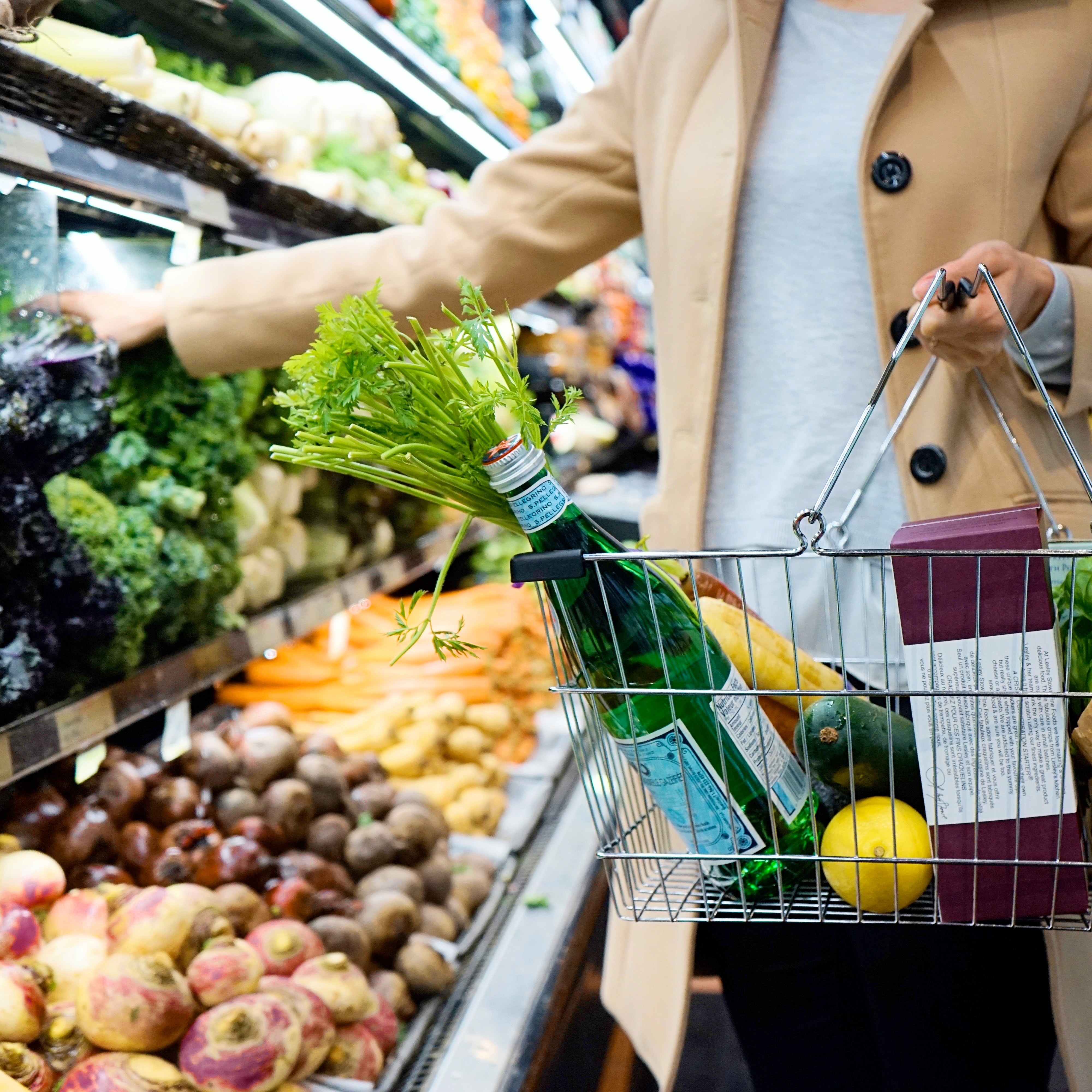 Grocery shopping in a supermarket in Spain